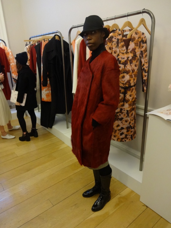 Pavane Autumn/Winter 2014 (fellow fashion blogger, Afrow in the coat)