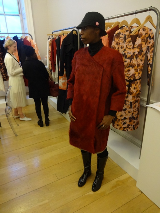 Pavane Autumn/Winter 2014 (fellow fashion blogger, Afrow in the coat)